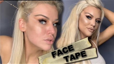 FACE TAPE INSTANT FACE LIFT ...... YOU NEED THIS - BEAUTY HACKS - YouTube