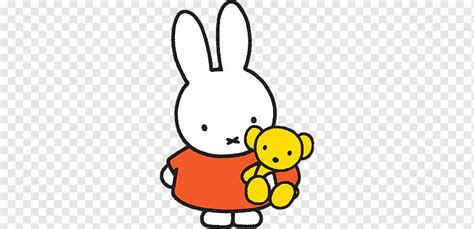 Miffy With Bear, 만화, 미피, png | PNGWing