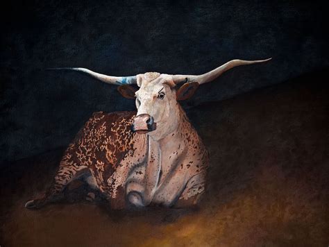 Fine Art Texas Longhorn Oil Painting on Belgian Linen | Fine art ...