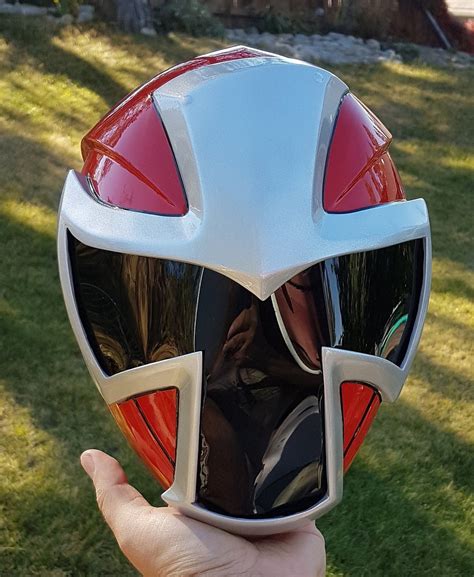 Power rangers ninja steel red ranger helmet kit Unpainted | Etsy