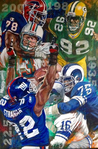 NFL Art Titled The Sack Leaders by Artist Robert Hurst