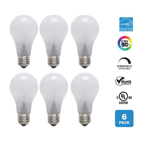 Viribright 40W Equivalent Cool White (4000K) A19 Dimmable 90+ CRI LED ...