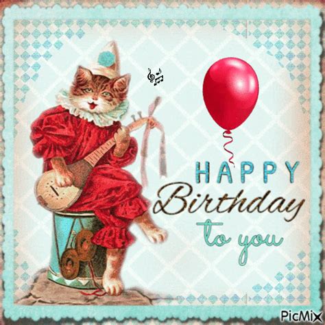 Vintage Happy Birthday Cat Pictures, Photos, and Images for Facebook ...