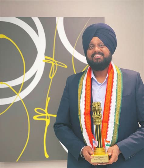 Simarpreet Singh gets the “Pride of India” Award in Chicago (USA ...