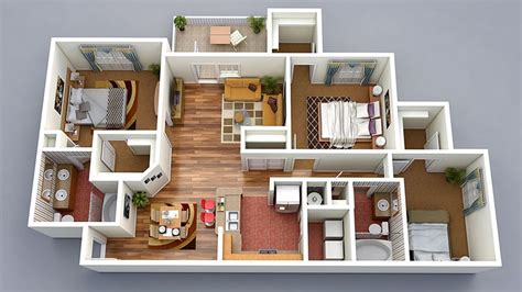 Simple 2 Story House Floor Plans 3D - kundelkaijejwlascicielka