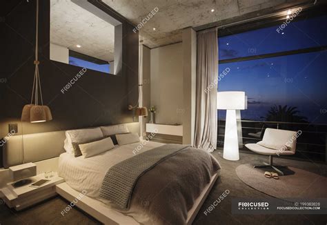 Luxury interior of modern house, bedroom — design, style - Stock Photo ...