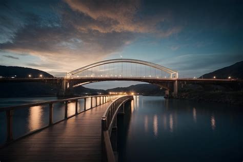 Premium AI Image | Image of Beautiful Night Sky With Bridge