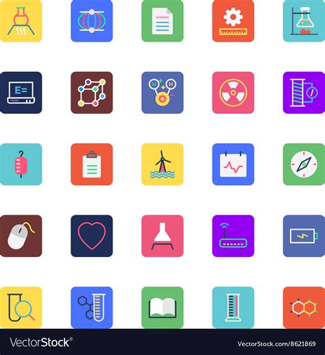 Science and technology colored icons 3 Royalty Free Vector