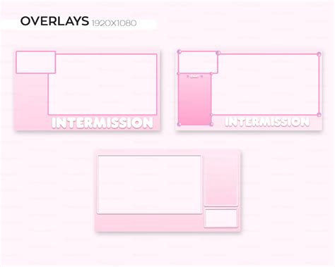 Cute Pink Twitch Streaming Overlay Custom Twitch PNG Overlay | Etsy