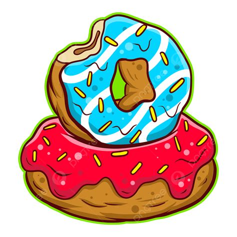 Cartoon Donuts White Transparent, Stacked Donuts Cartoon, Art ...