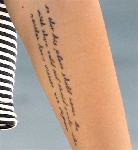 Miley Cyrus' Roosevelt Quote Tattoo on Her Left Arm