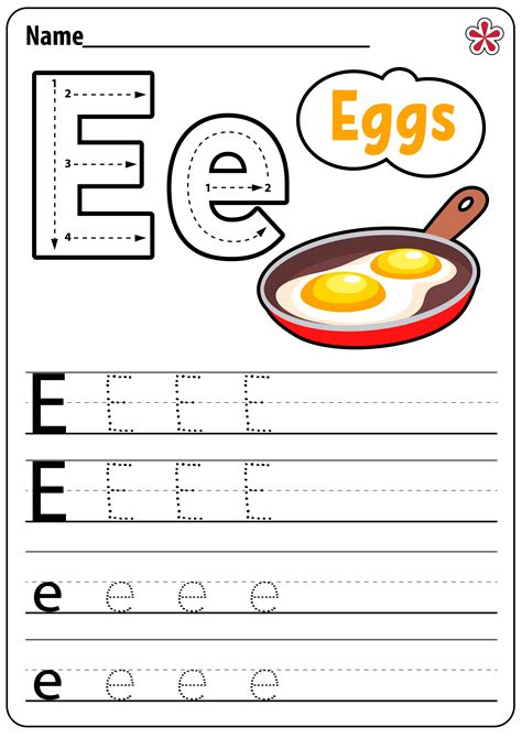 letter e worksheets for kindergarten and preschool - dab it alphabet ...