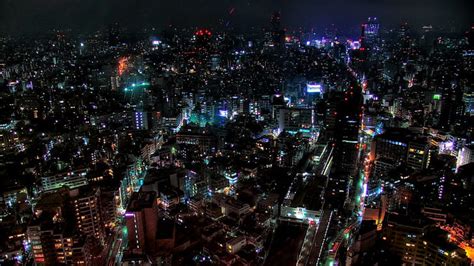 HD wallpaper: Tokyo night lights, city landscape illustration, world ...