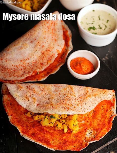 Mysore masala dosa recipe | traditional Mysore dosa | crispy Mysore ...