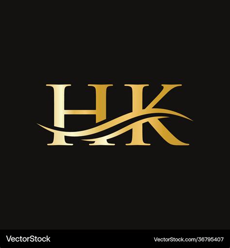 Modern hk logo design for business and company Vector Image