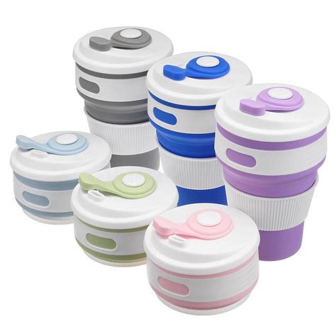 350ml/12oz Portable Folding Coffee Cups Travel Telescopic Collapsible ...