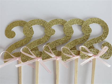 Gold Number Cake Toppers Age Cake Topper Party Cake Toppers - Etsy