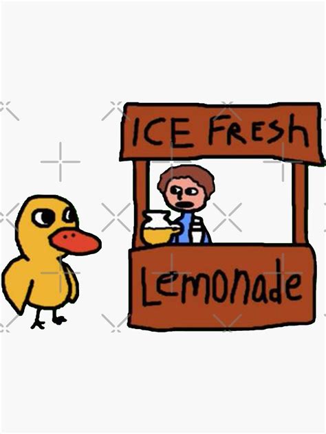 "Duck Song Lemonade stand " Sticker for Sale by psych-apparel | Redbubble