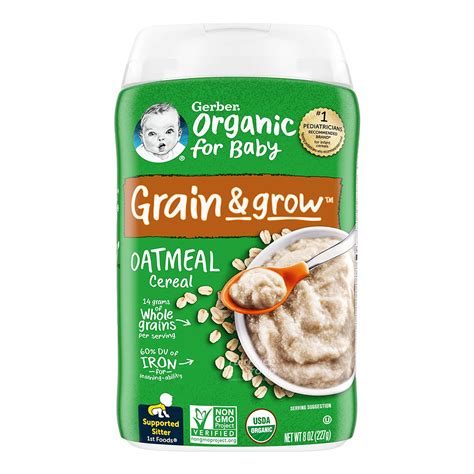 Gerber Organic Baby Cereal - Oatmeal | NTUC FairPrice