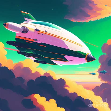 Military aircraft spaceship in space Digital Art by Boon Mee - Fine Art ...