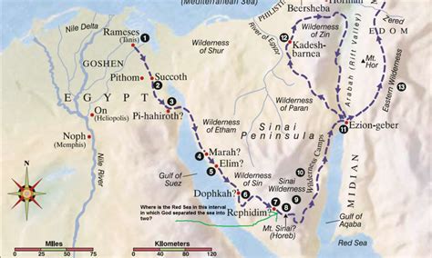 Mount Horeb | Bible mapping, Map, Bible atlas