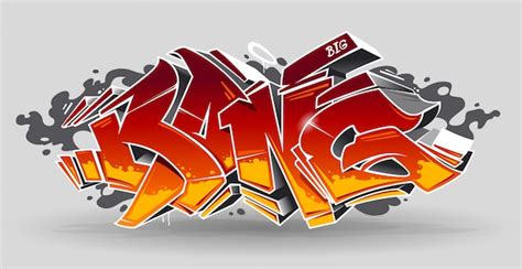 Premium Vector | Bang - wild style graffiti 3d blocks with red and ...