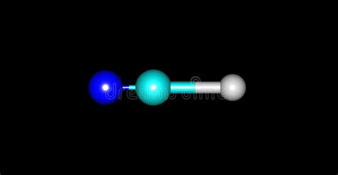 Cyanogen Molecular Structure Isolated on Black Stock Illustration ...