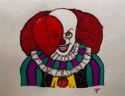 How To Draw Pennywise 1990 Things to draw when bored