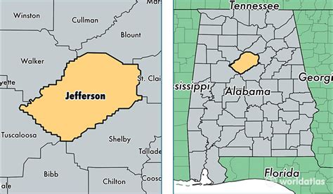 Jefferson County Al Map | Hiking In Map