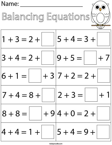 38 balancing math equations worksheet - Worksheet Master