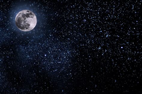 Night sky moon stars midnight free image download