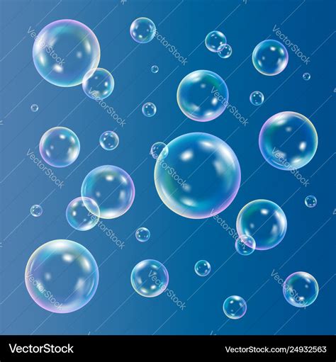 Soap bubbles set Royalty Free Vector Image - VectorStock