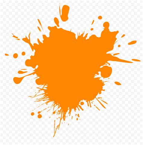 Orange Color Paint Splash PNG Image | Citypng