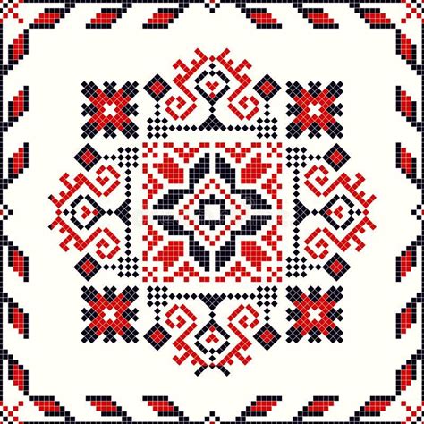 Romanian traditional pattern 116. Romanian vector pattern inspired from ...