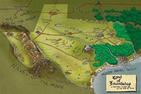 Toponymic Fantasy Map of Texas Fantasy World Map, Imaginary Maps ...