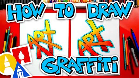 How To Draw The Word Art (Simple Graffiti Style) + Challenge Time - YouTube