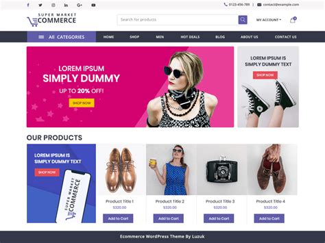 Download Free Supermarket Ecommerce WordPress theme - JustFreeWPThemes