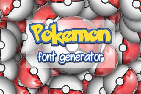 Pokemon Font Font Generator | Font generator, Pokemon font, Fonts