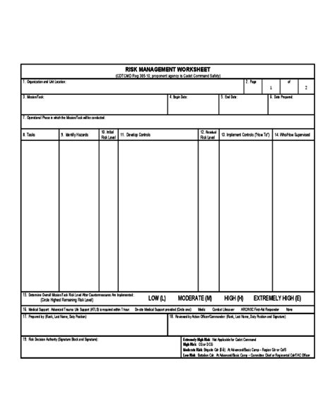 2022 Risk Assessment Form Fillable Printable Pdf And Forms Handypdf ...