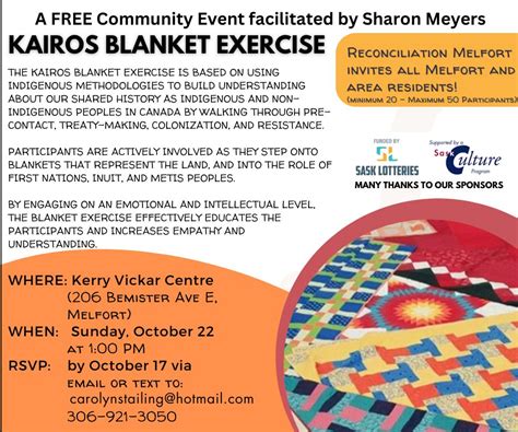 Kairos Blanket Exercise | saskNOW | Saskatchewan | News, Sports ...