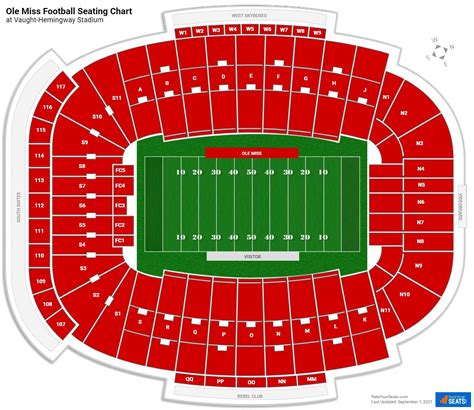 Ole Miss Rebels Football Stadium Seating Chart | Elcho Table