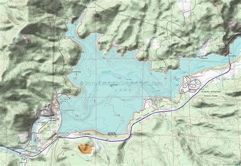 Lost Creek Lake Mountain Biking and Hiking Topo Map