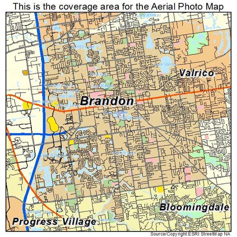 Aerial Photography Map of Brandon, FL Florida