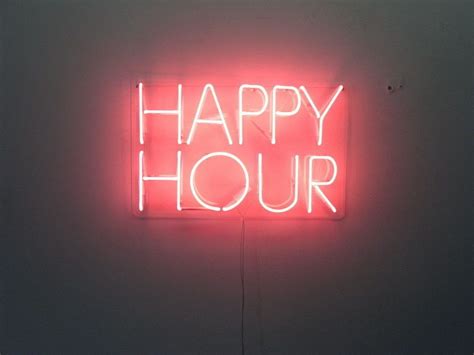 New Happy Hour Wall Decor Neon Sign 14'x10" Ship From USA | Decoração ...