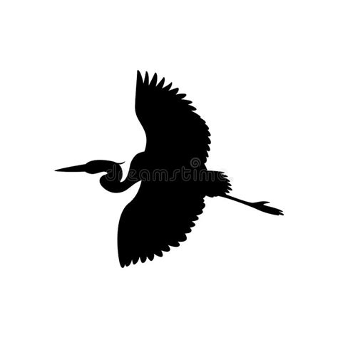 Flying Heron Silhouette Stock Illustrations – 1,890 Flying Heron ...