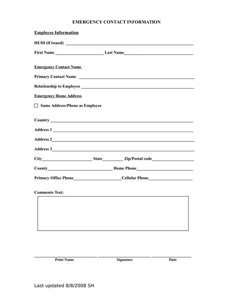 FREE 13+ Contact Information Forms in MS Word | PDF