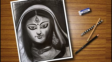 Pencil Artistic Durga Maa Drawing Art drawings sketches simple indian ...