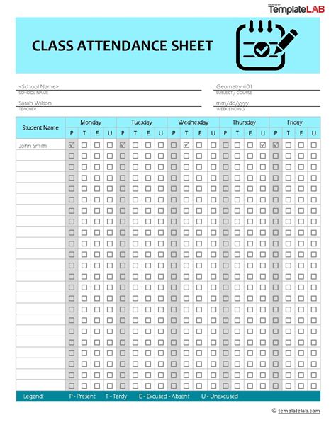 23 Free Printable Attendance Sheet Templates [Word/Excel]