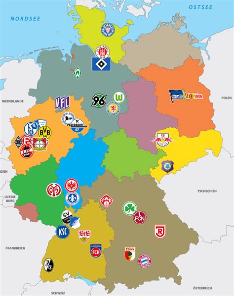 Map Of Bundesliga Teams | Campus Map