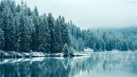 Winter Lake Scene Wallpapers - Wallpaper Cave